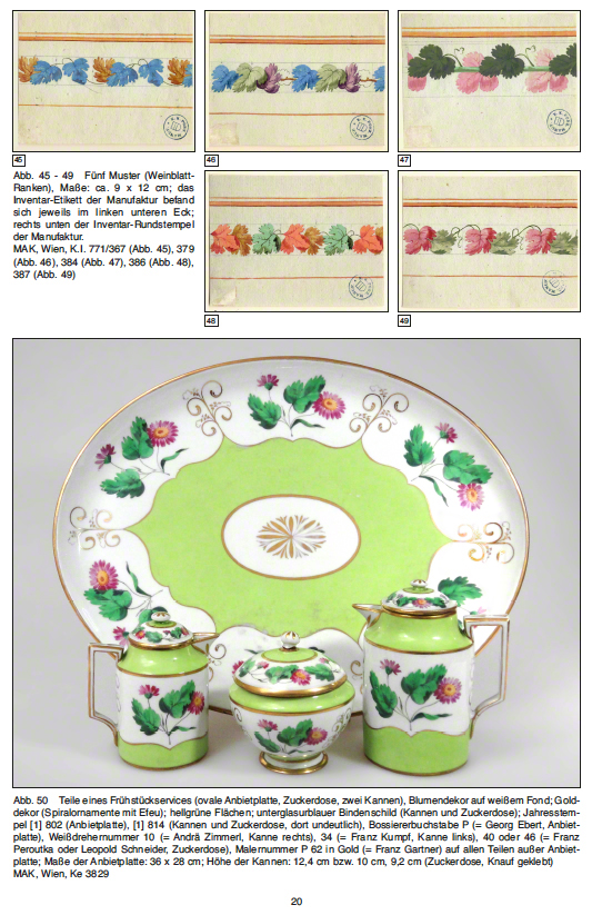 Wiener Porzellan Biedermeier Tafelservice