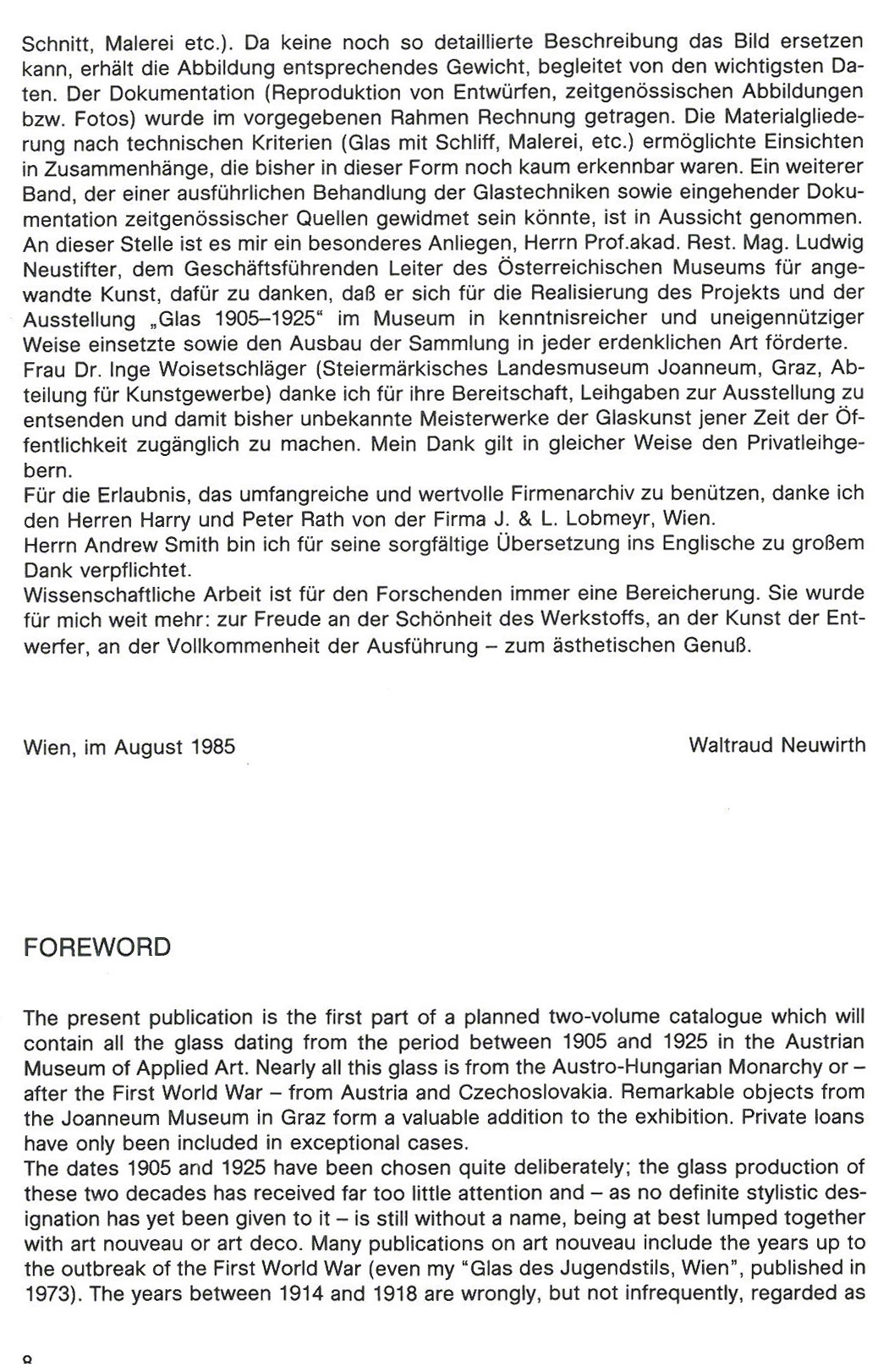 Glas mit Schliff 1905-1925