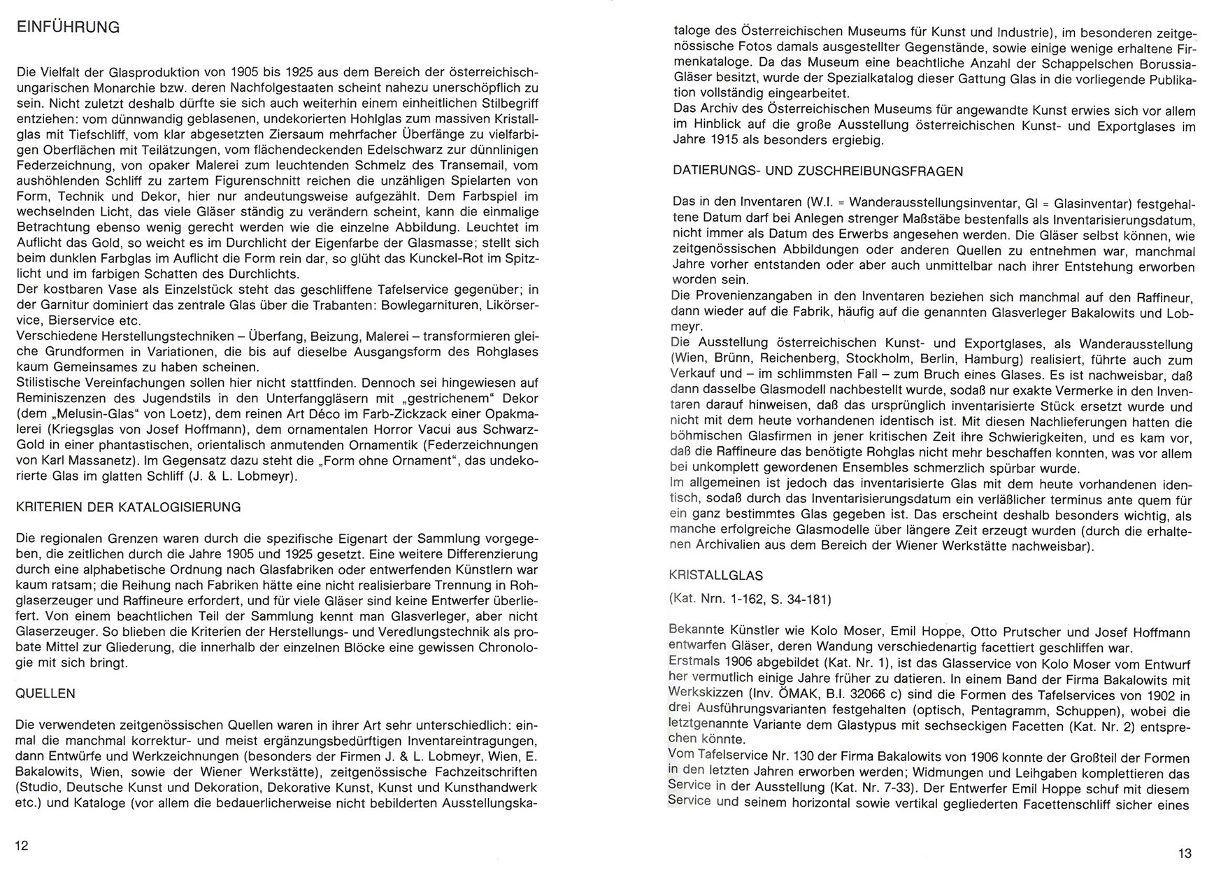 Glas mit Schliff 1905-1925