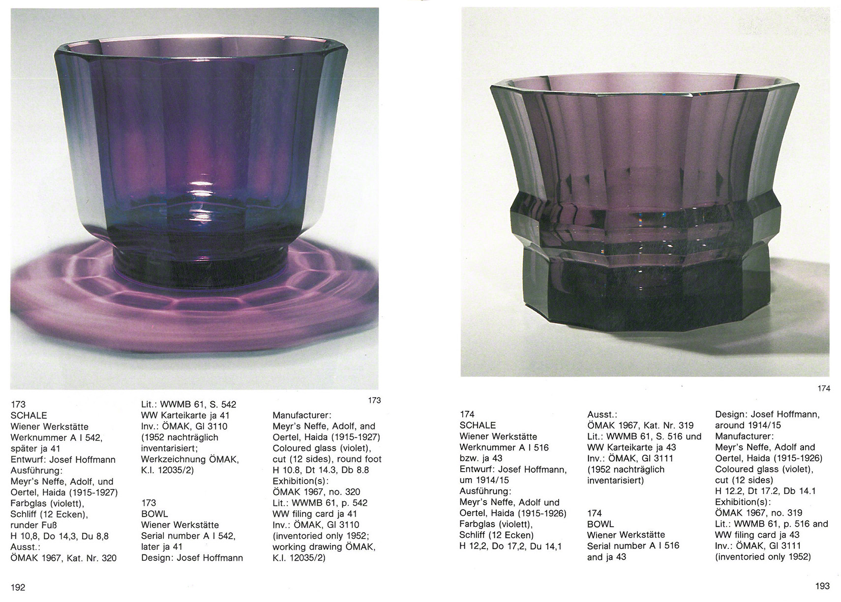 Glas mit Schliff 1905-1925