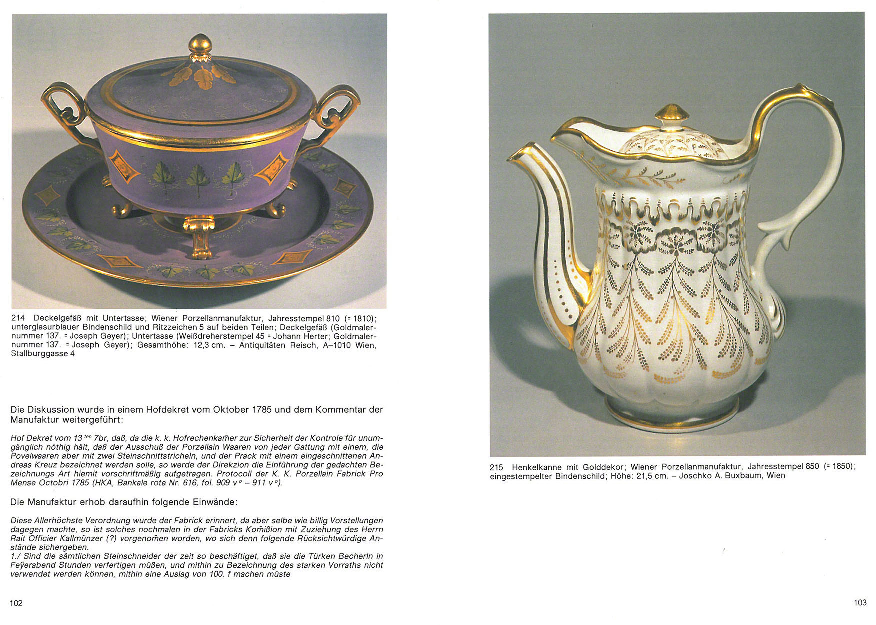 Wiener Porzellan Spätbarock Art Déco