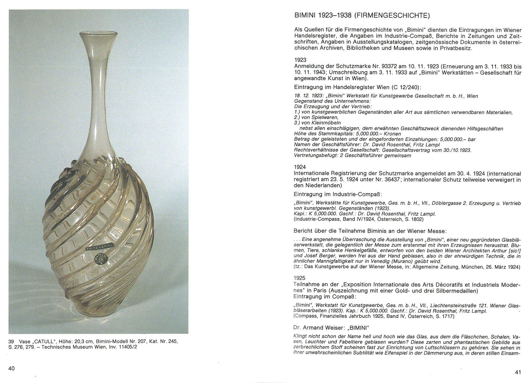 Bimini - Wiener Glaskunst Art Déco